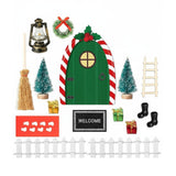15-tlg. Wichteltür-Set Weihnachtsdeko Miniaturwelt Elfentür-Zubehör