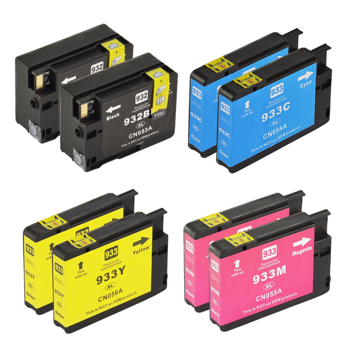 Kompatible Tintenpatrone XL für HP OfficeJet 7612 - Black Cyan Yellow Magenta - 8er Set