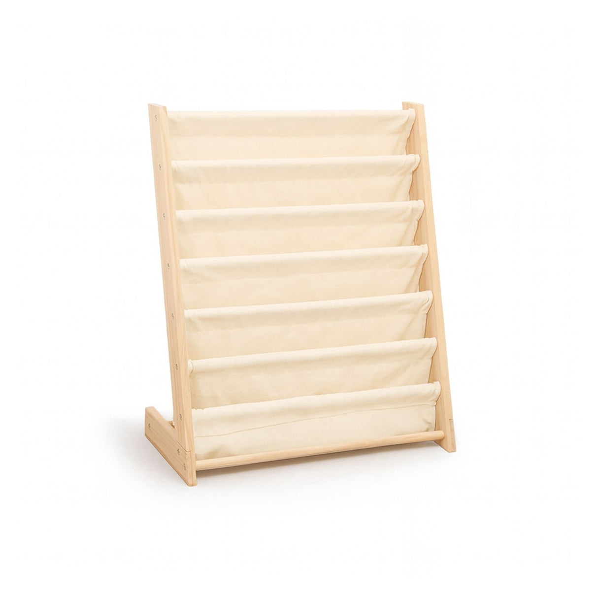 Holzregal mit Baumwolltuch Kinderregal Bücherregal Kinderbuchregal