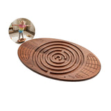 Kinder-Balanceboard aus Holz mit Labyrinth-Spiel Balancierbrett Wippe