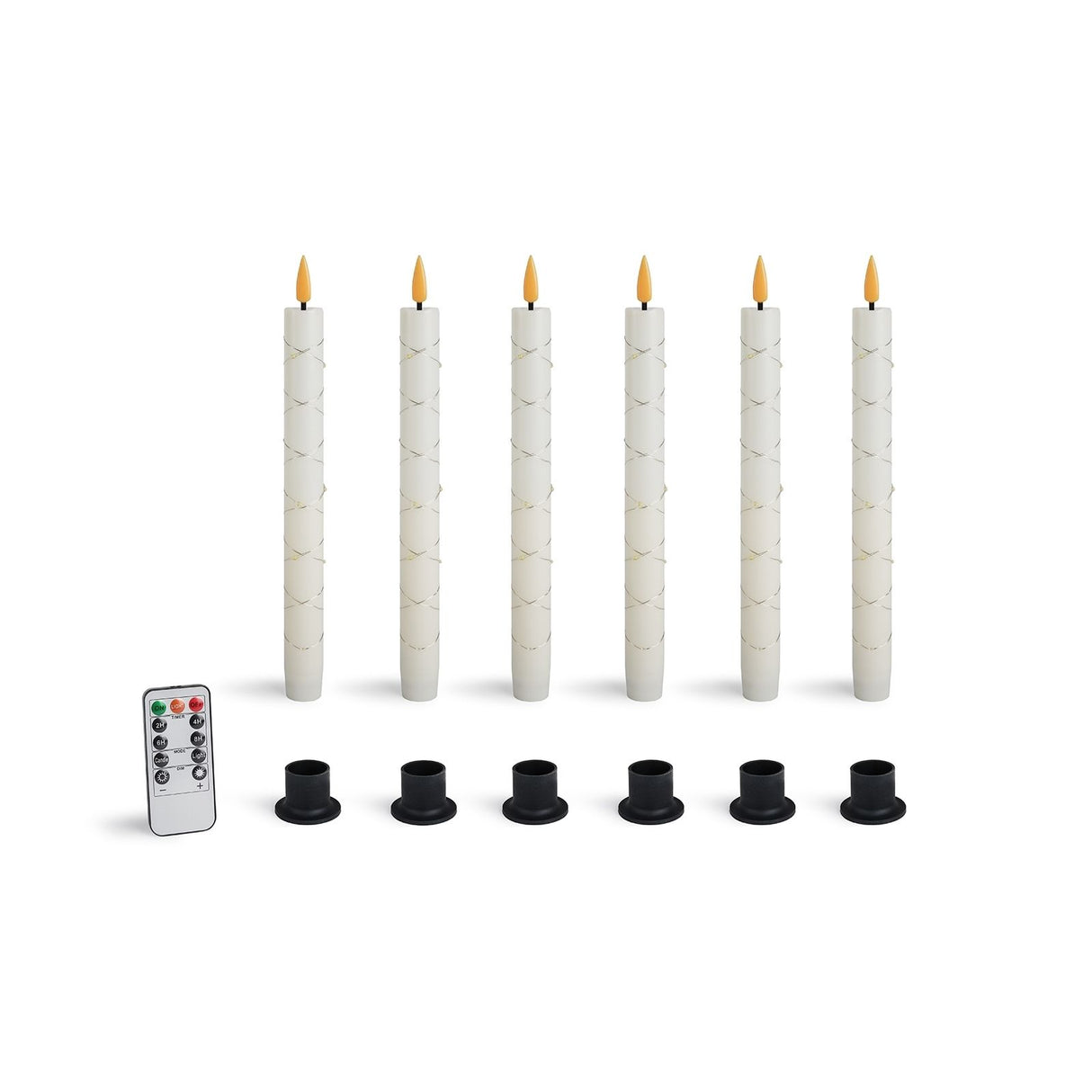 LED Stabkerzen 6er-Set Dinnerkerzen Elektrische Kerzen Tischkerzen