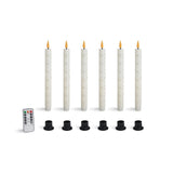 LED Stabkerzen 6er-Set Dinnerkerzen Elektrische Kerzen Tischkerzen
