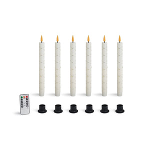LED Stabkerzen 6er-Set Dinnerkerzen Elektrische Kerzen Tischkerzen