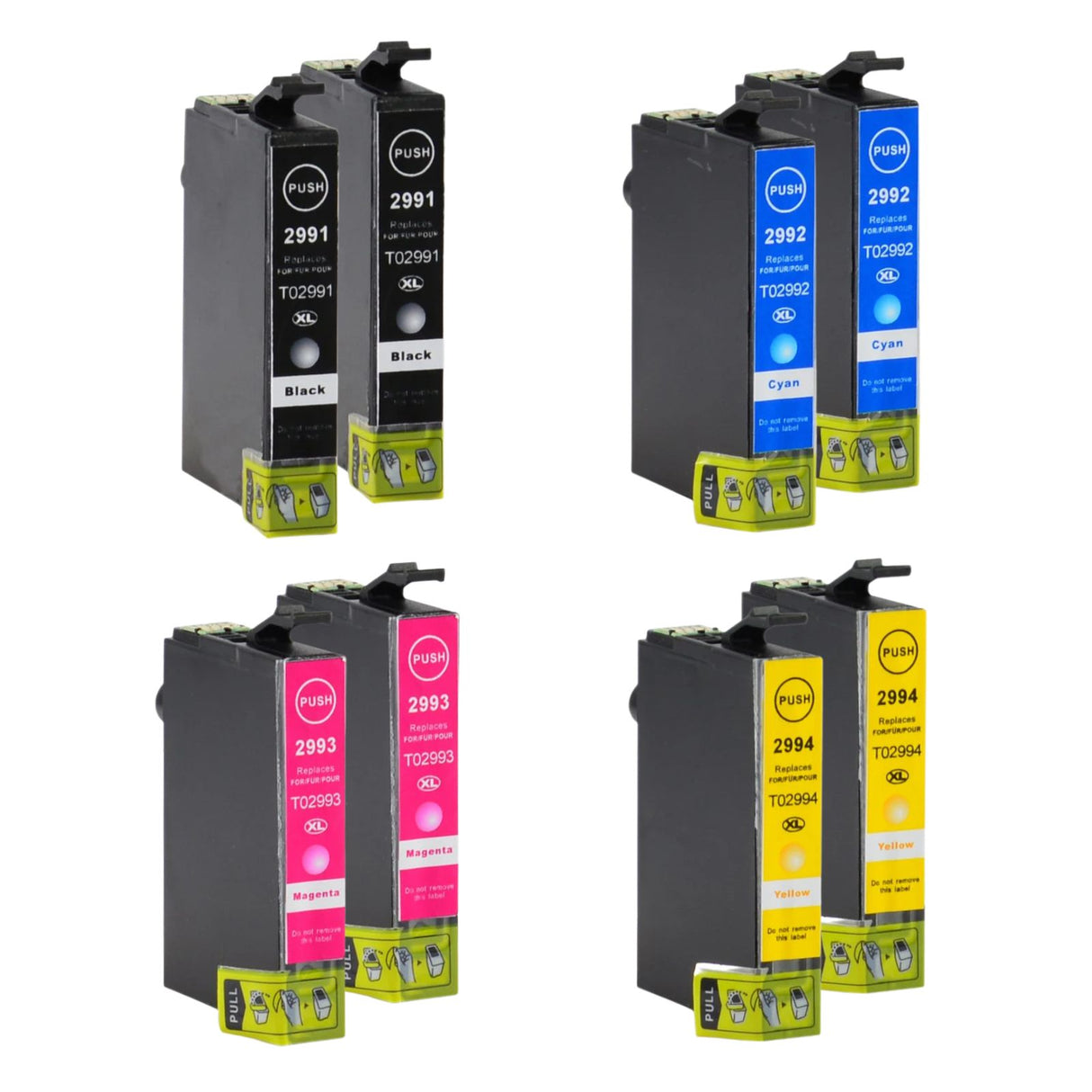 Kompatible Tintenpatrone XL für Epson Expression Home XP-245 - Black Cyan Yellow Magenta - 8er Set