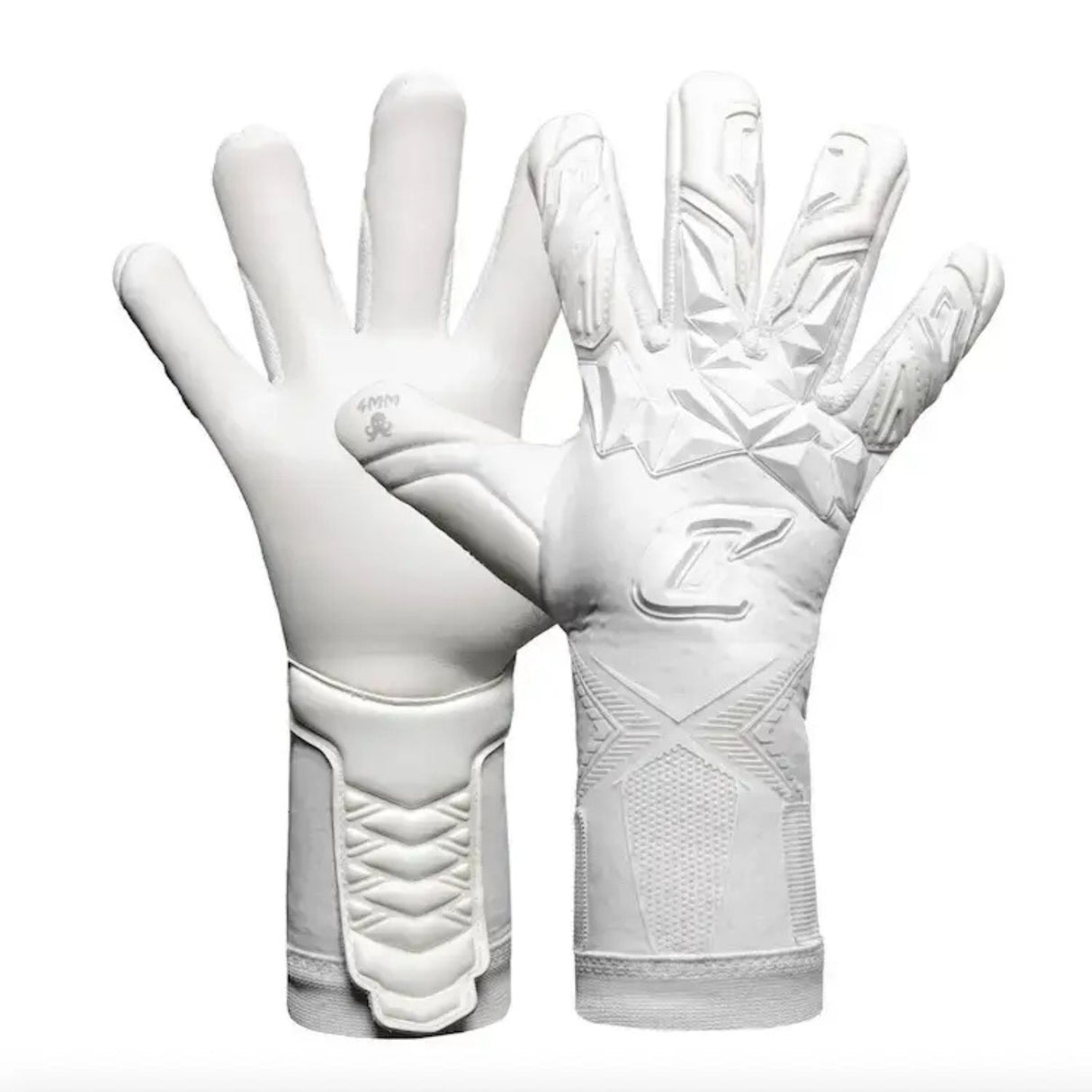 Fussballhandschuhe Pulse X All White Gr. 8 Torwart Goalie Handschuhe