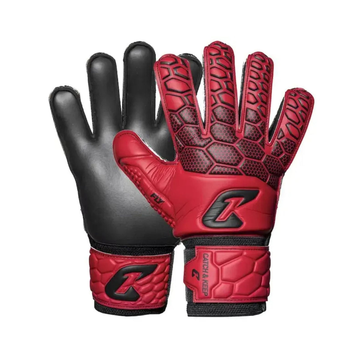 Fussballhandschuhe Fly Kids Red Soul Gr. 4 Torwart Goalie Handschuhe