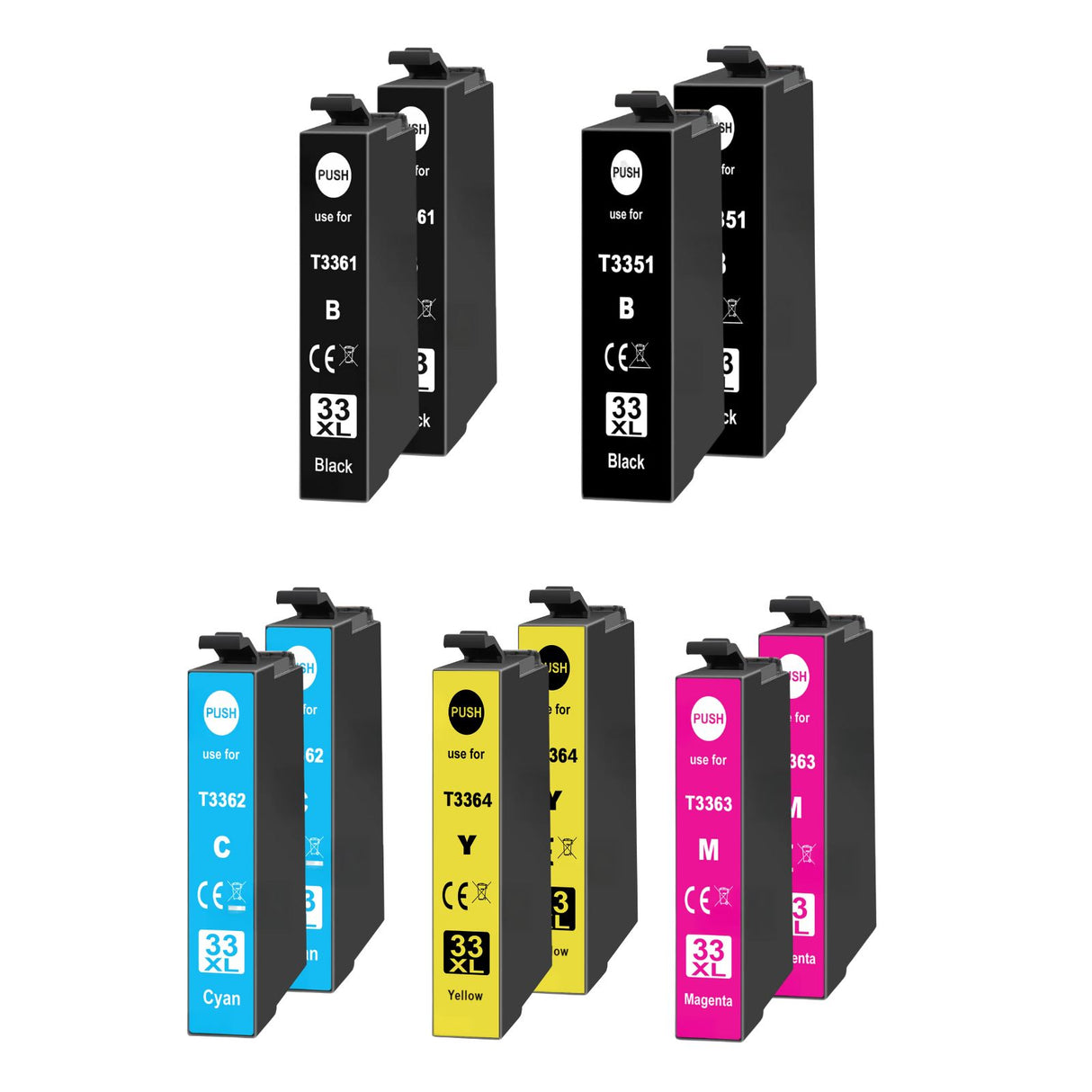 Kompatible Tintepatrone XL für Epson Expression Premium XP-635 - Photo Black - Black Cyan Yellow Magenta - 10er Set