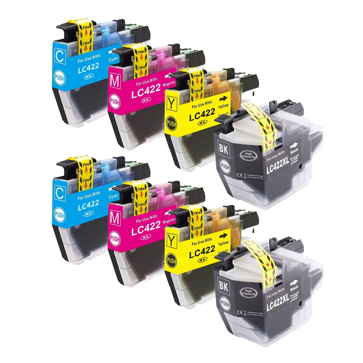 Kompatible Tintenpatrone XL für Brother MFC-J5345DW - Black Cyan Yellow Magenta - 8er Set