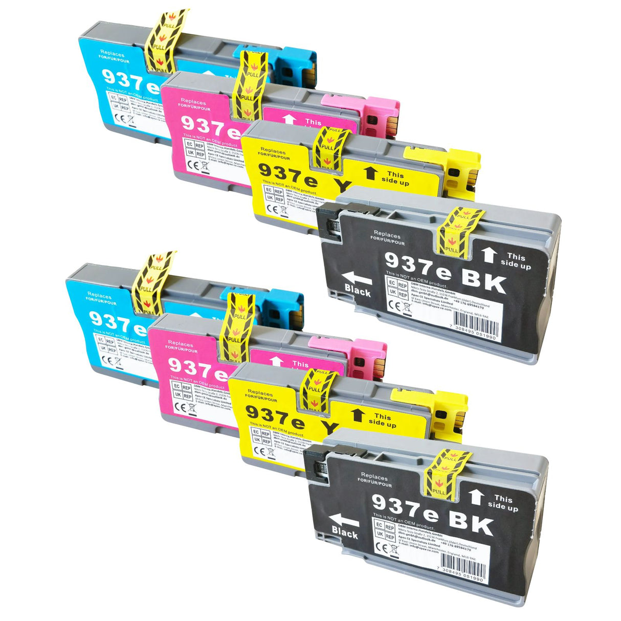Kompatible Tintenpatrone XL für HP OfficeJet Pro 9730 - Black Cyan Yellow Magenta - 8er Set