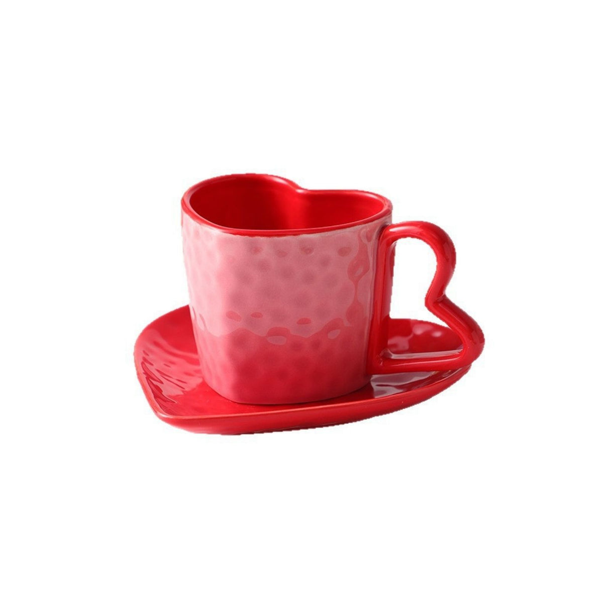 Herztasse mit Untertasse Becher Kaffeetasse Teetasse Henkeltasse