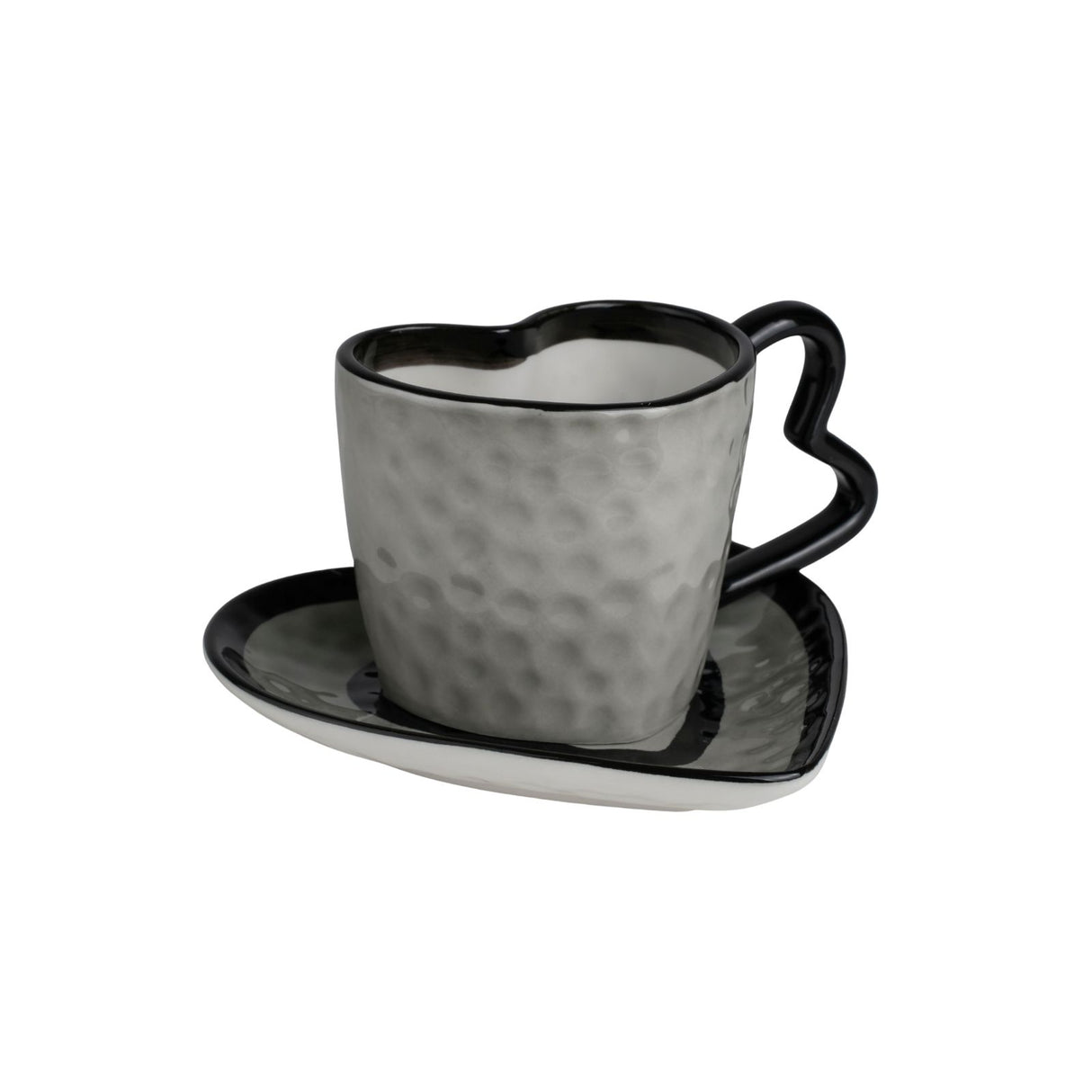 Herztasse mit Untertasse Kaffeetasse Henkeltasse Teetasse Becher