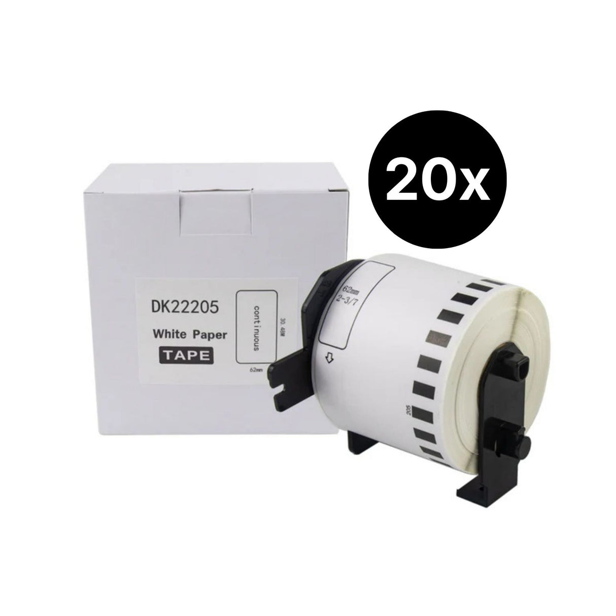 20er-Set Alternative Etikettenrolle zu Brother DK-22205 Etiketten