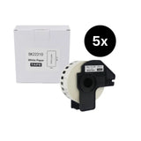 5er-Set Alternative Etikettenrolle zu Brother DK-22210 Etiketten