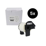 5er-Set Alternative Etikettenrolle zu Brother DK-22212 Etiketten