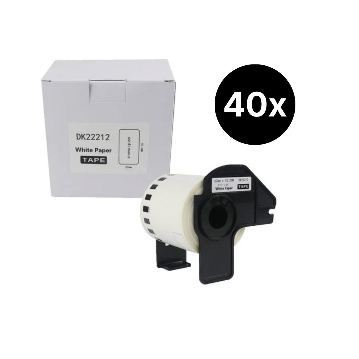 40er-Set Alternative Etikettenrolle zu Brother DK-22212 Etiketten