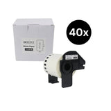40er-Set Alternative Etikettenrolle zu Brother DK-22212 Etiketten