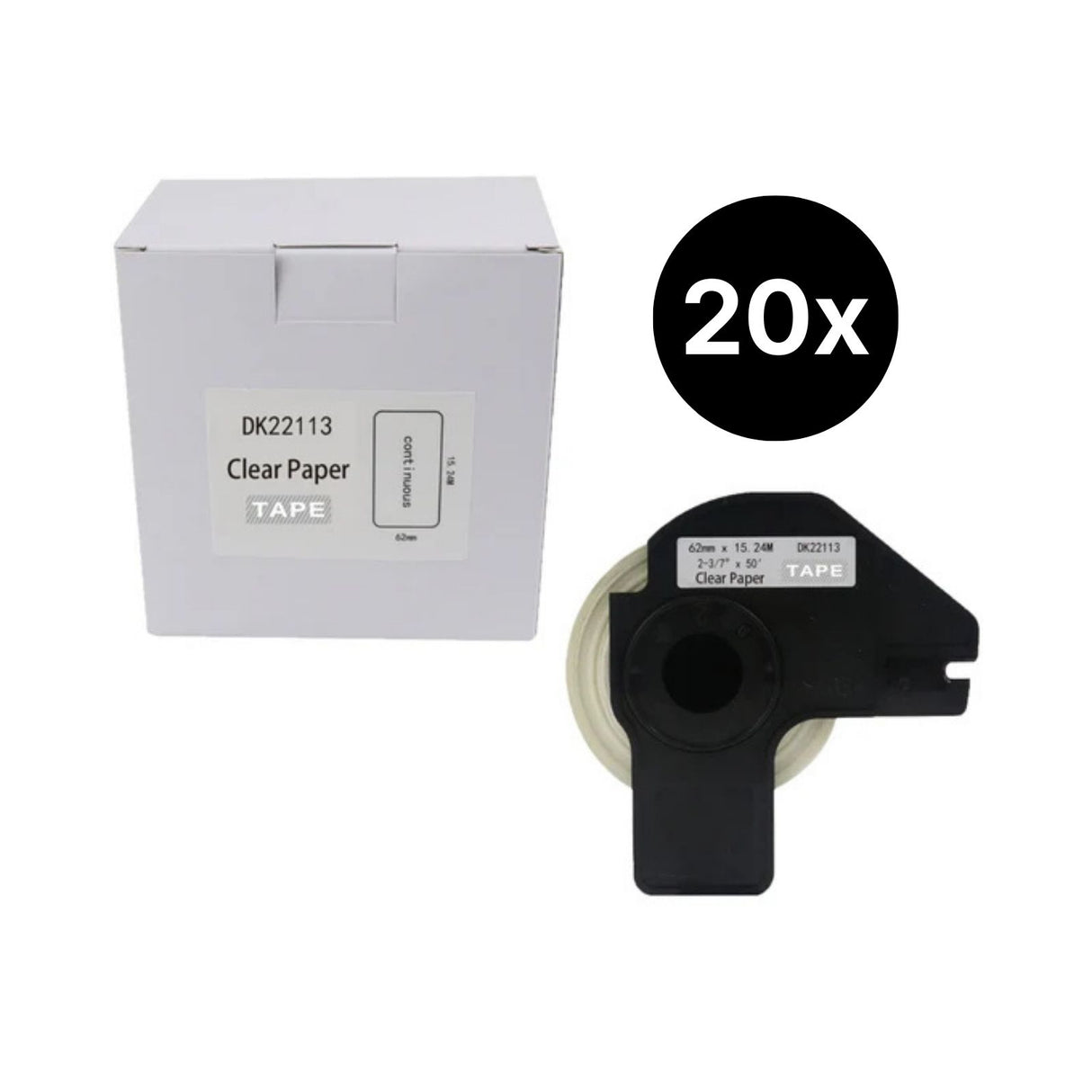 20er-Set Alternative Etikettenrolle zu Brother DK-22113 Etiketten