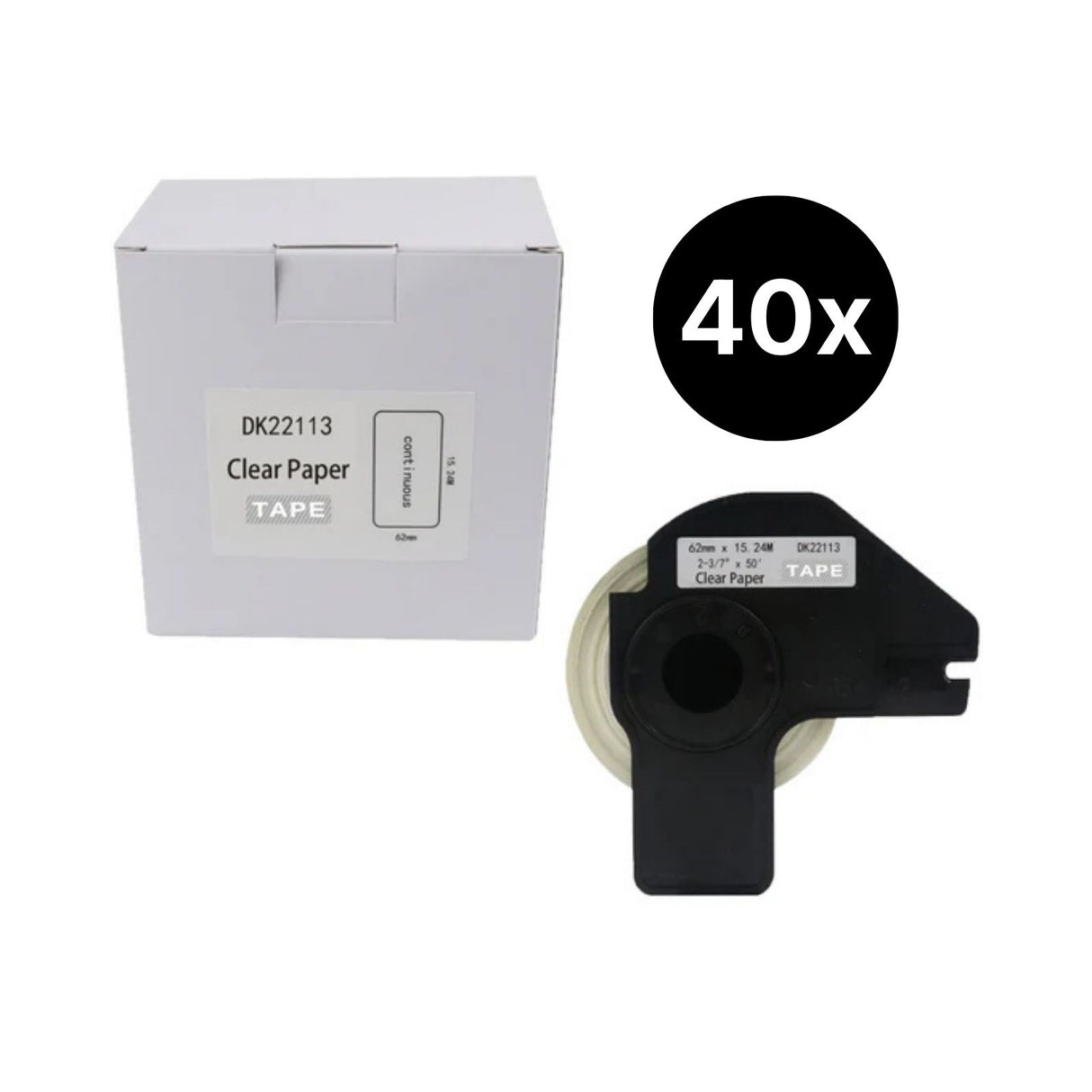 40er-Set Alternative Etikettenrolle zu Brother DK-22113 Etiketten