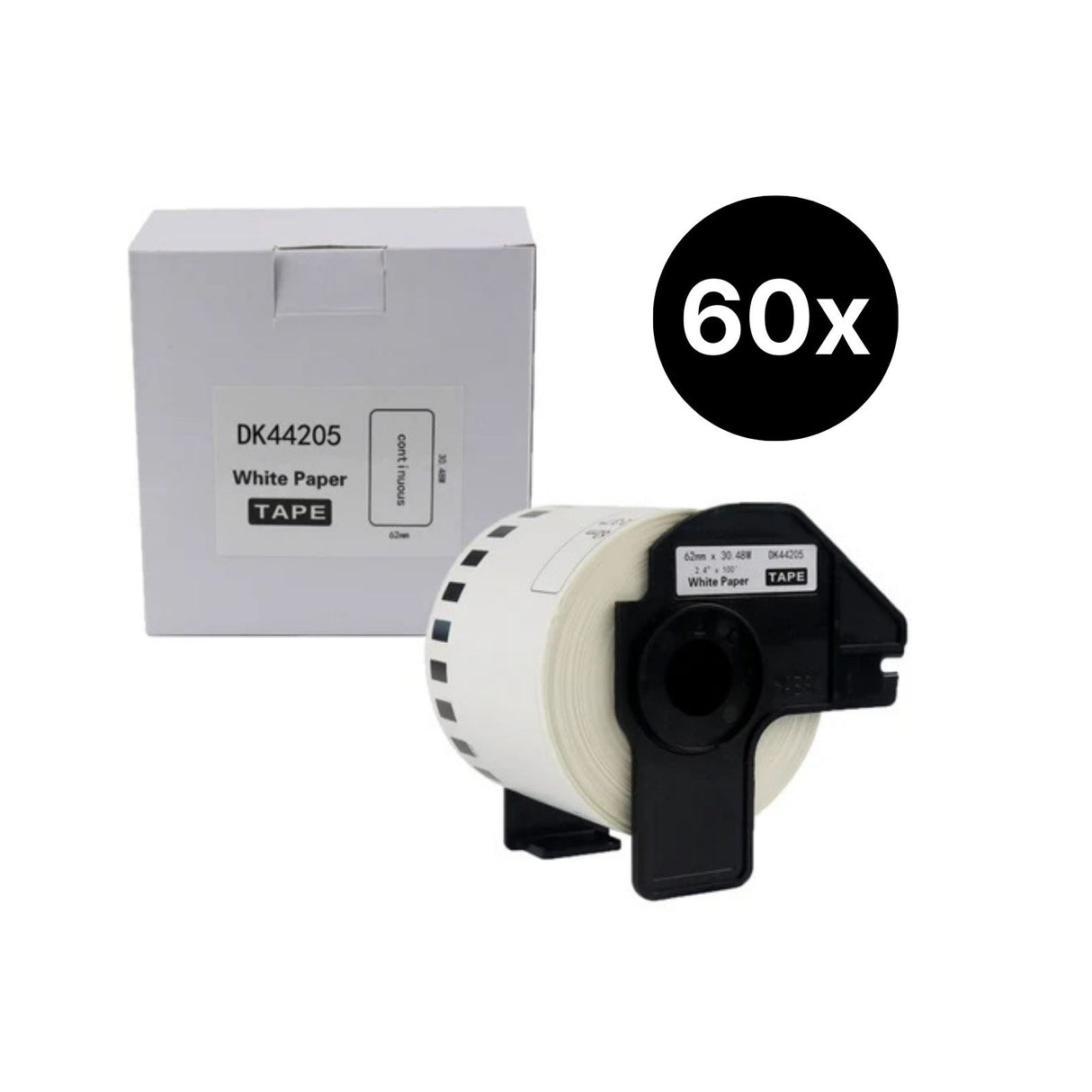 60er-Set Alternative Etikettenrolle zu Brother DK-44205 Etiketten