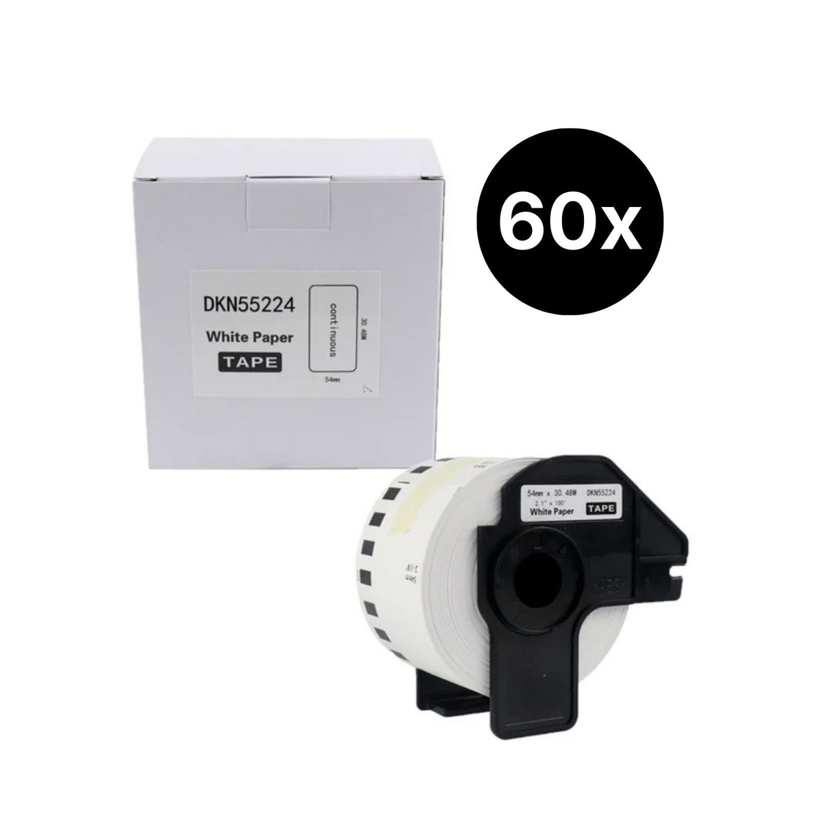60er-Set Alternative Etikettenrolle zu Brother DK-N55224 Etiketten