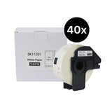 40er-Set Alternative Etikettenrolle zu Brother DK-11201 Etiketten