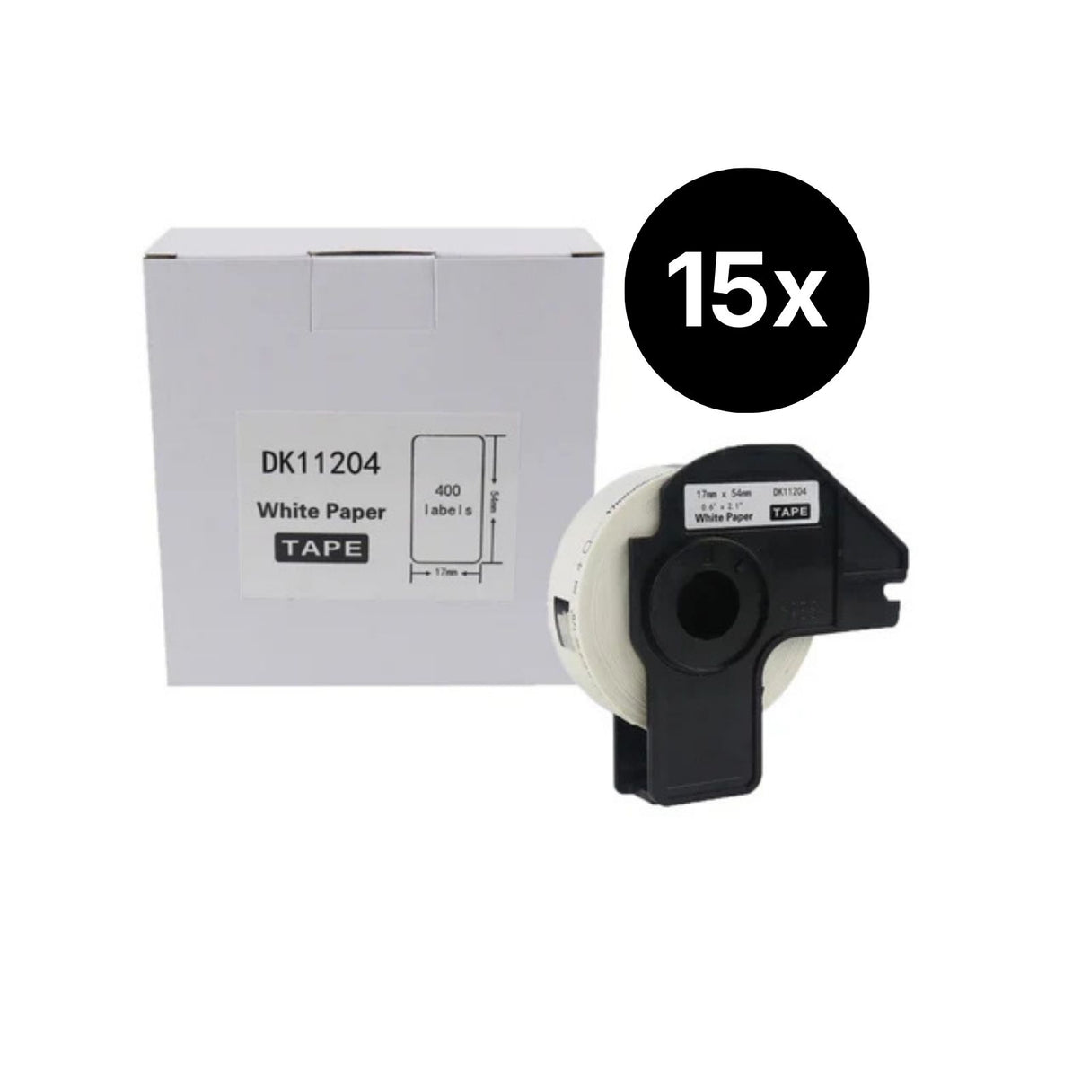 15er-Set Alternative Etikettenrolle zu Brother DK-11204 Etiketten