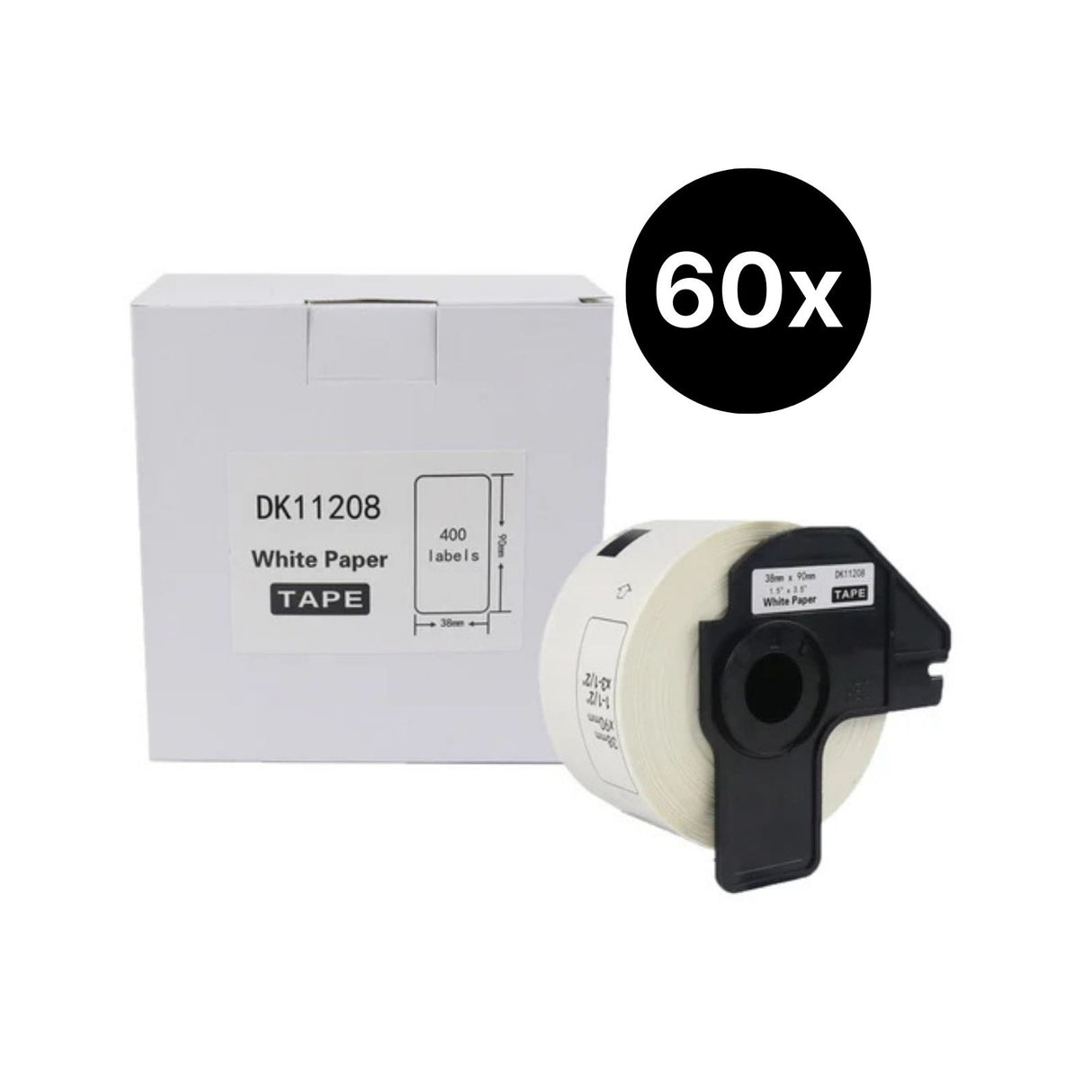 60er-Set Alternative Etikettenrolle zu Brother DK-11208 Etiketten