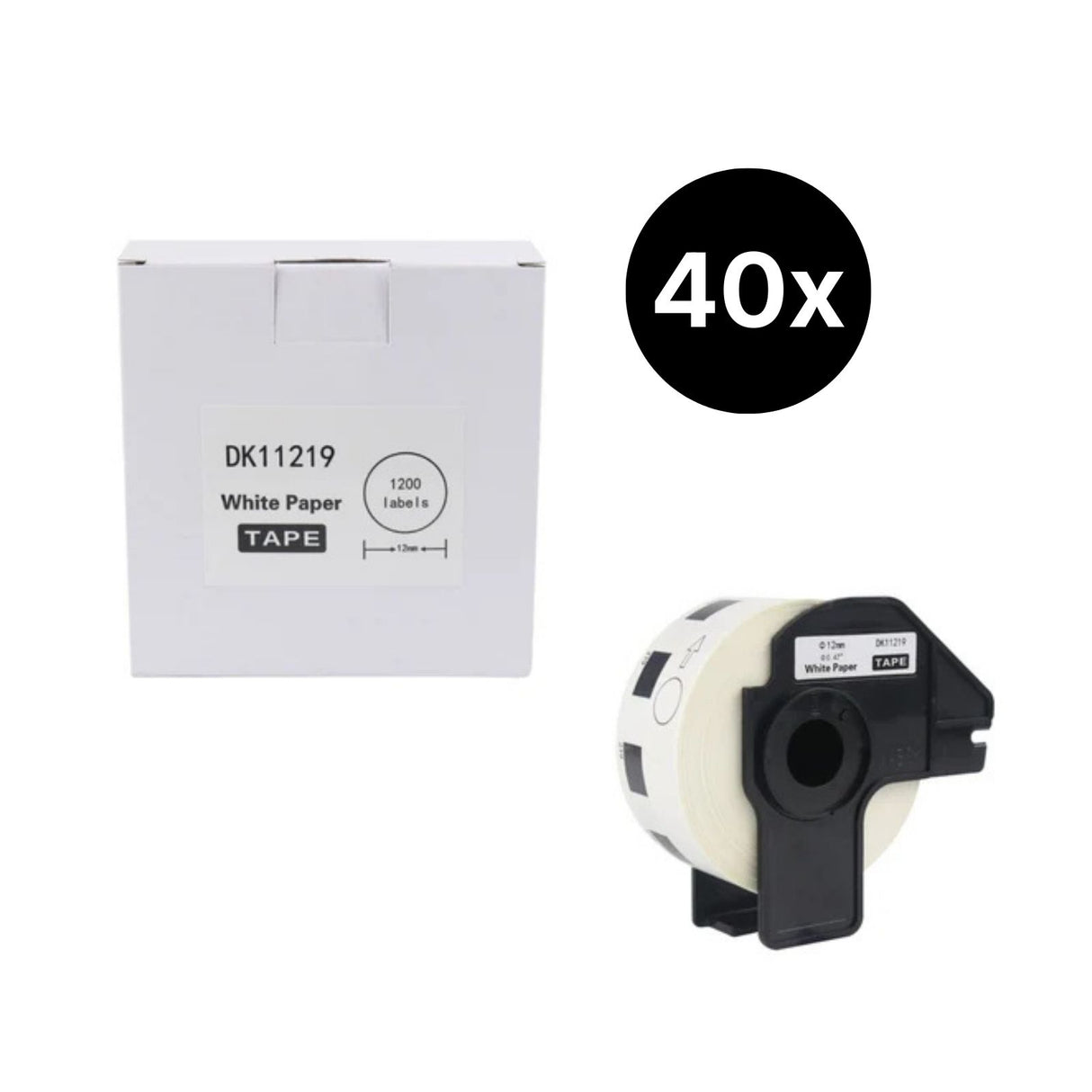 40er-Set Alternative Etikettenrolle zu Brother DK-11219 Etiketten