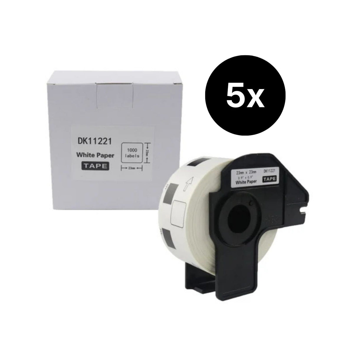 5er-Set Alternative Etikettenrolle zu Brother DK-11221 Etiketten