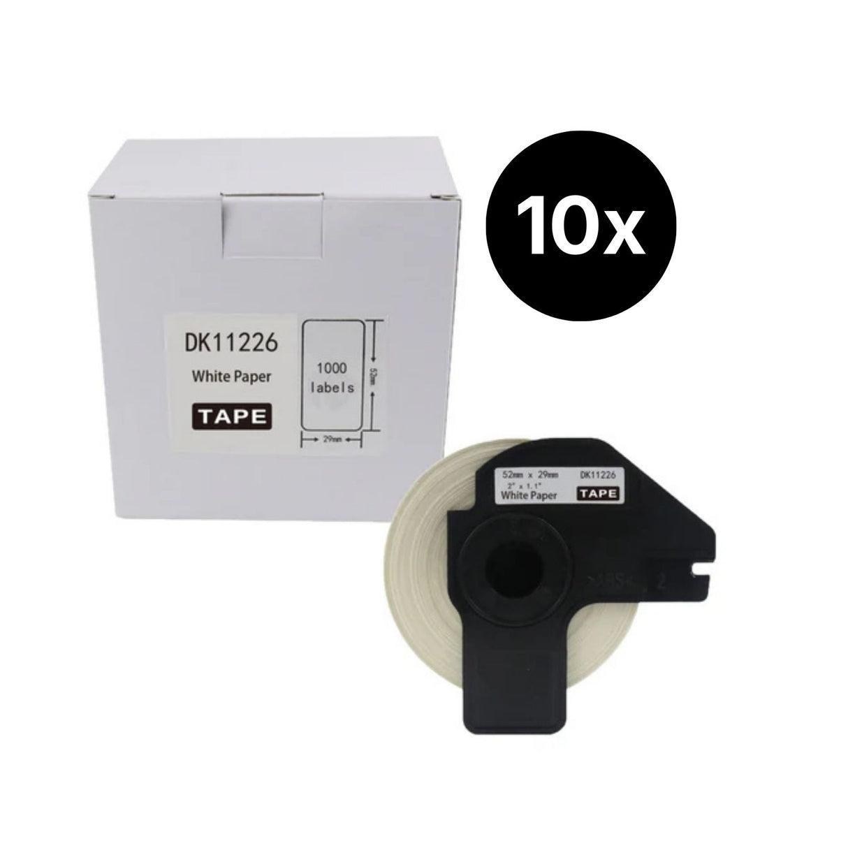 10er-Set Alternative Etikettenrolle zu Brother DK-11226 Etiketten
