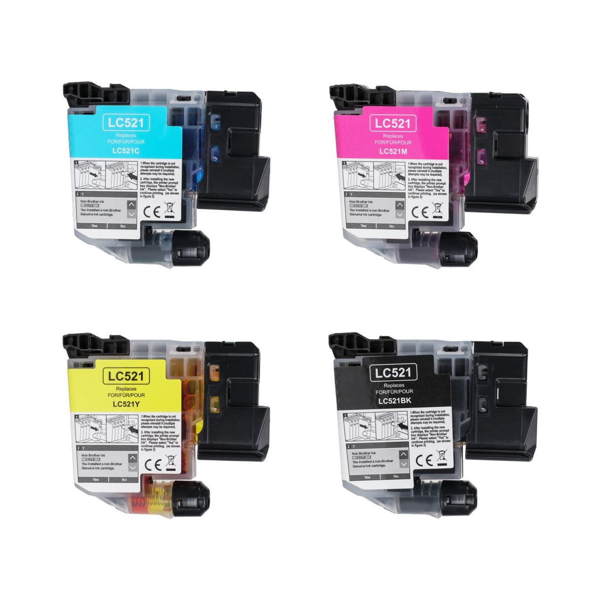 Kompatible Tintenpatrone für Brother DCP-J1310DW - Black Cyan Yellow Magenta - 4er Set