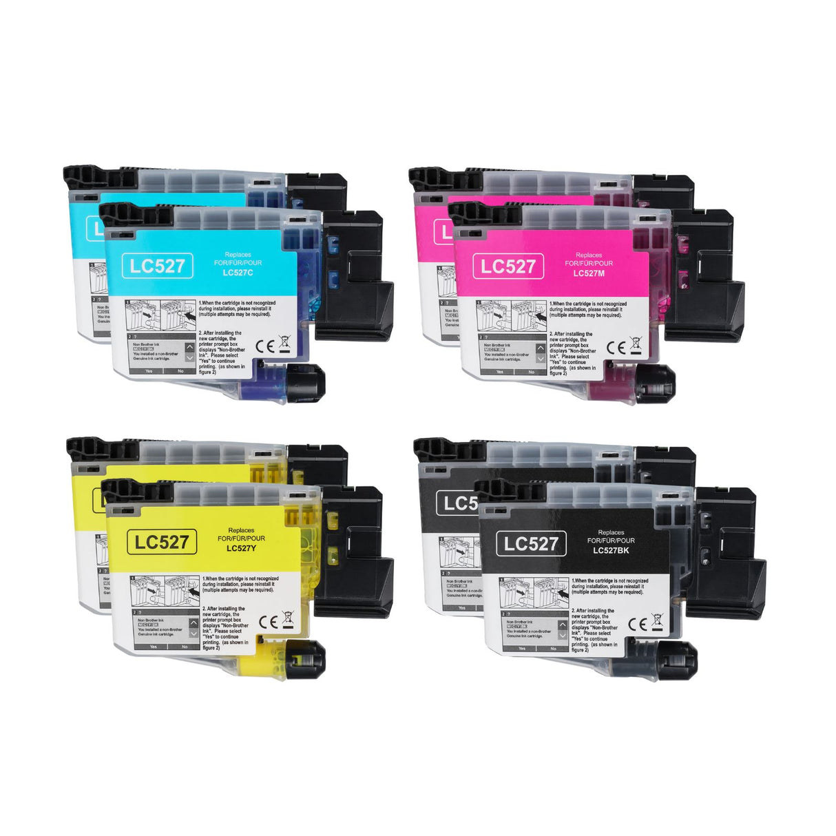 Kompatible Tintenpatrone für Brother MFC-J4350DW - Black Cyan Yellow Magenta - 8er Set