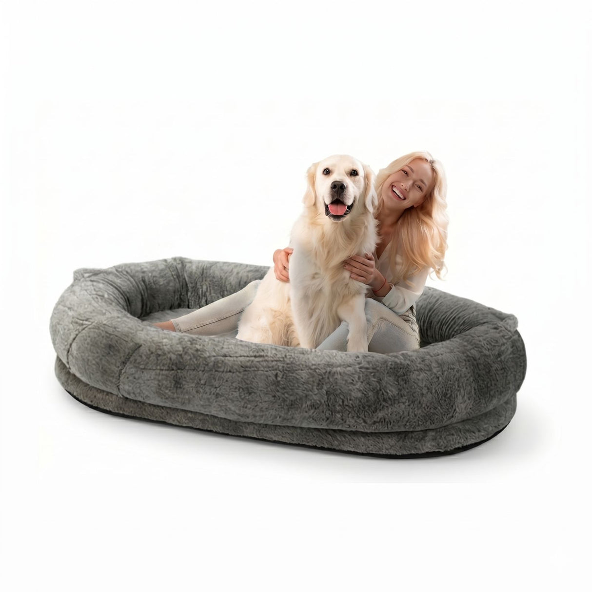 XXL Hundebett Hundekissen Haustierbett Donut-Hundebett Hundematratze