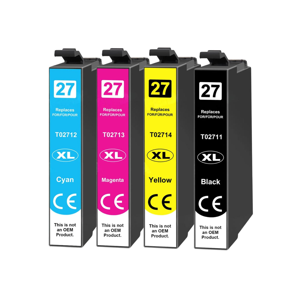 Alternative Tintenpatrone zu Epson 27XL XL - Black Cyan Yellow Magenta - 4er Set