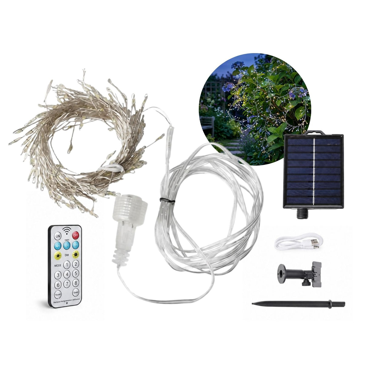LED-Gartenbeleuchtung 6.4m Dekoleuchte Ambientebeleuchtung Lichtdeko