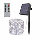 LED-Solar-Leuchtgirlande 22m Outdoor-Dekoleuchte Gartenbeleuchtung