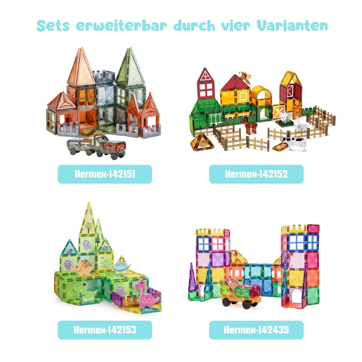 Magnetische Bausteine Bauernhof Magnet-Baukasten Magnetspielzeug