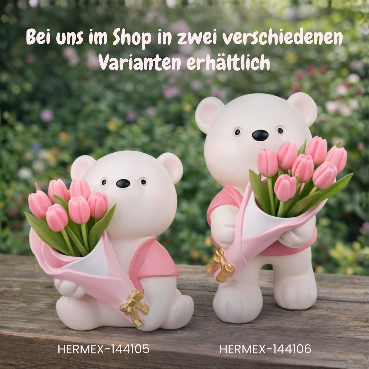 Stehender Bär-Vase Blumenarrangement Dekoration Wohnaccessoire