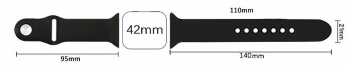 Apple Watch 44mm / 42mm Silikon Armband M/L GRÜN