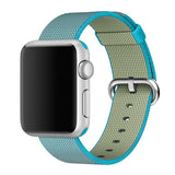 Apple Watch 44mm / 42mm Nylon Stoff Armband Schnalle mit Dorn BLAU Skyblue
