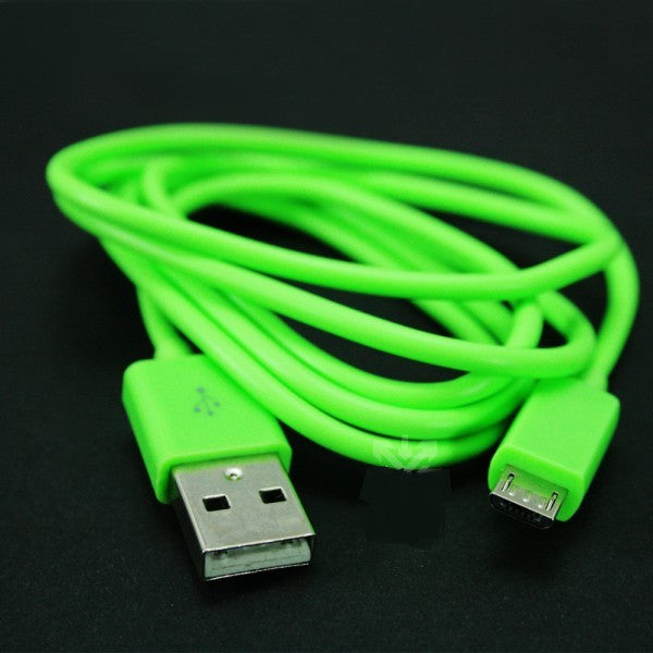 micro USB Daten- und Ladekabel 1m GRÜN