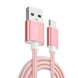 Anki Micro USB Metall Ladekabel Stoff Datenkabel 1m ROSÉGOLD