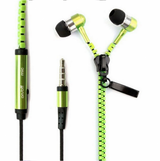 In Ear ZIPPER Headset mit Fernbedienung GRÜN für alle Android Smartphones