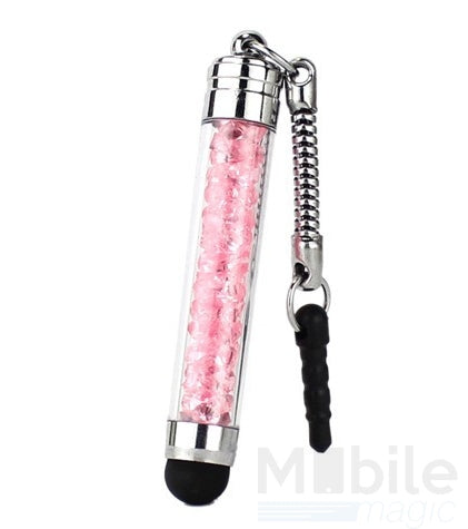 Touch Pen Stift Glitzer Stylus Stift für alle Smartphones und Tablets ROSA