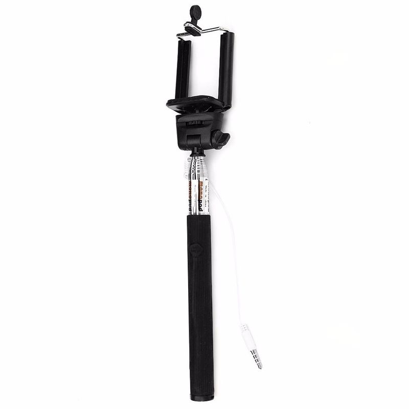 Selfie Stick SCHWARZ für Apple iPhone & Android Smartphones