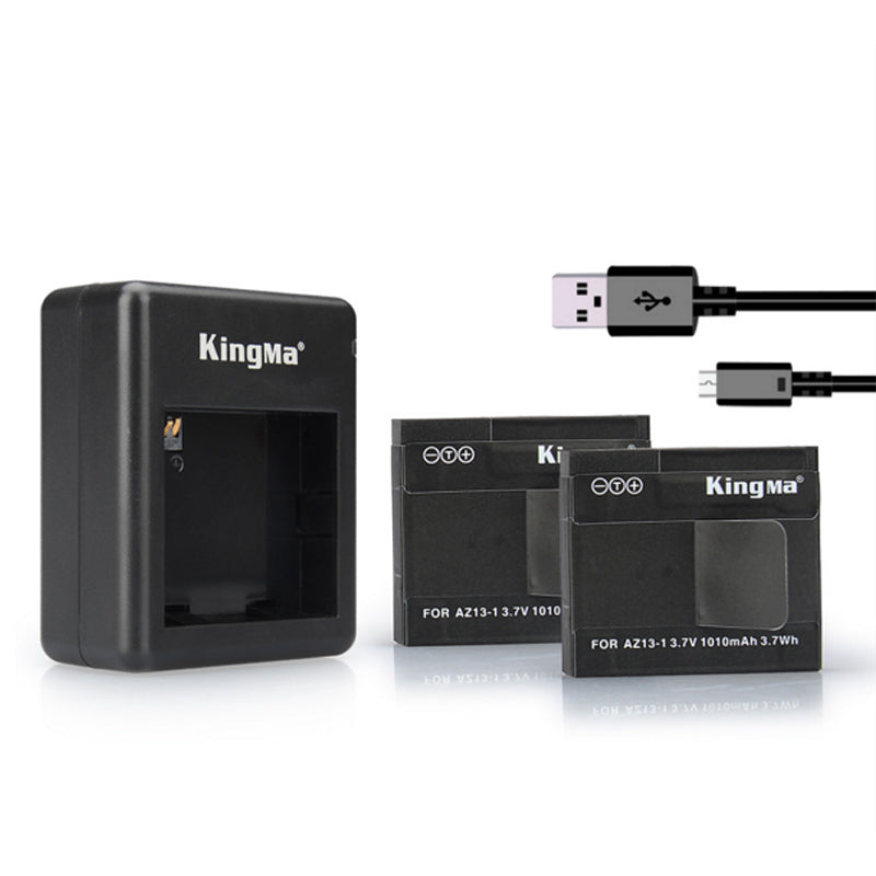 Action Camera KingMa Ersatzakku 2 Akku Ladegerät für Xiaomi Yicam