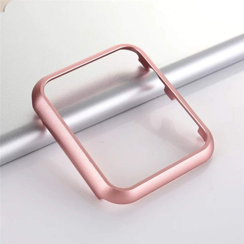 Apple Watch 44mm / 42mm Metall Hard Case Cover Hülle ROSÉGOLD / PINK