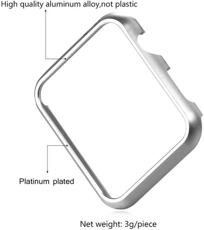 Apple Watch 44mm / 42mm Metall Hard Case Cover Hülle ROSÉGOLD / PINK
