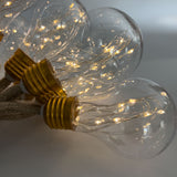LED-Hanfseil-Lichterkette Solar-Leuchtkette Gartenbeleuchtung Lampe