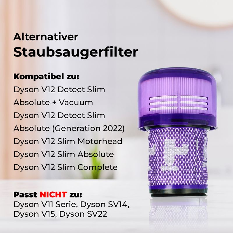 Alternativer Staubsaugerfilter HEPA-Filter Motorfilter für Dyson V12